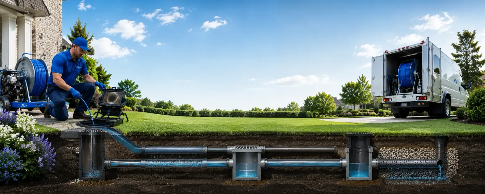 Outdoor drain cleaning information for Flatwoods, LA